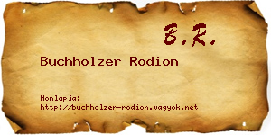 Buchholzer Rodion névjegykártya